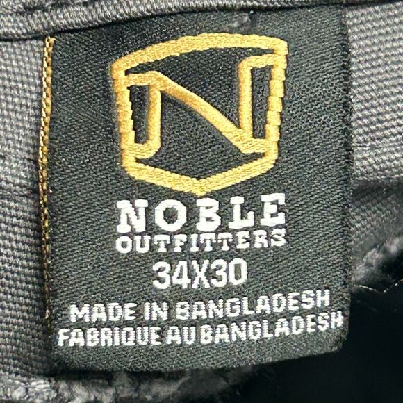 Noble Cargo Pants Mens 34x30 Gray Canvas Measures 34x30 Stretch Flex Workwear - Picture 7 of 9